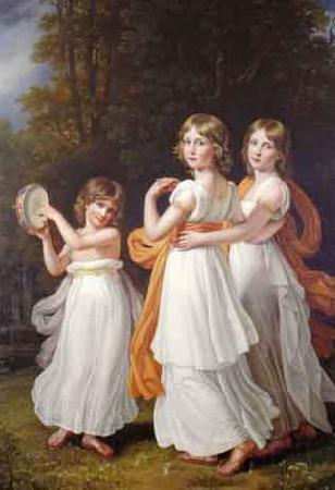 Joseph Karl Stieler Portrait of the youngest daughters of Maximilian I of Bavaria France oil painting art